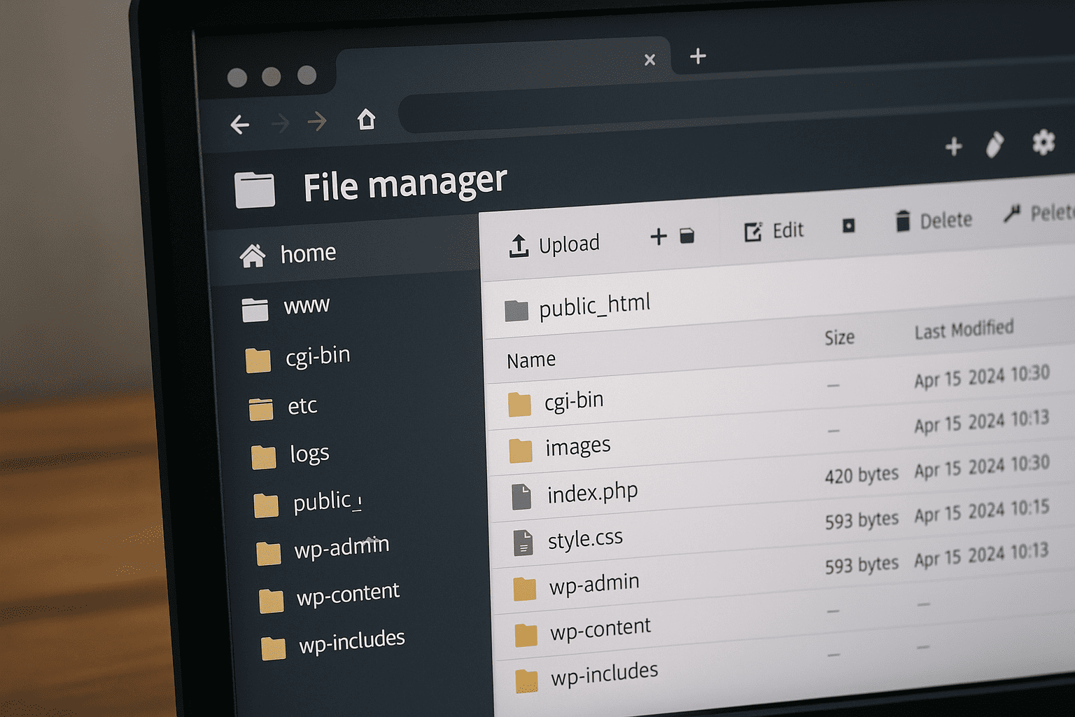 Qué es el File Manager del panel