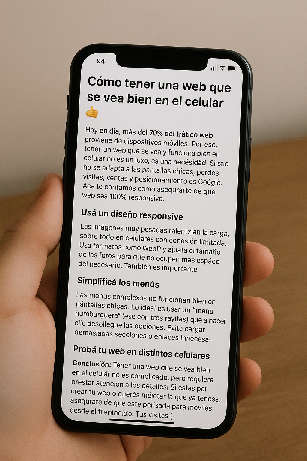 Cómo tener una web que se vea bien en el celular